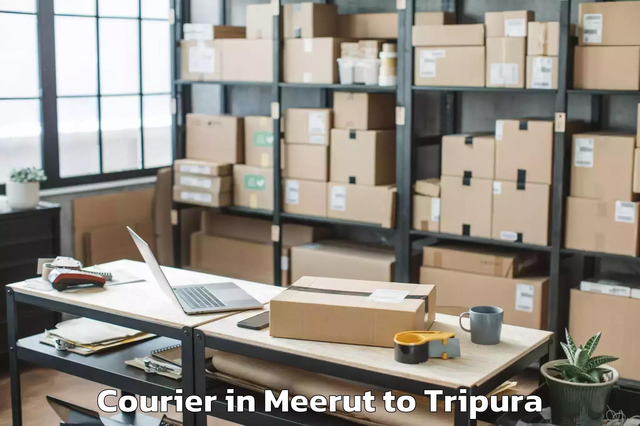 Quality Meerut to Udaipur Tripura Courier